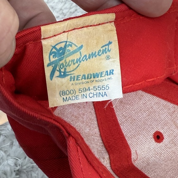 Vintage Smart Materials Inc SMI Hat Cap Snap Back Red Patch Advertising Mens 90s - Picture 8 of 12